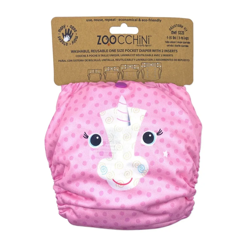 Zoocchini - One Size Reusable Pocket Diaper / 2pk Insert