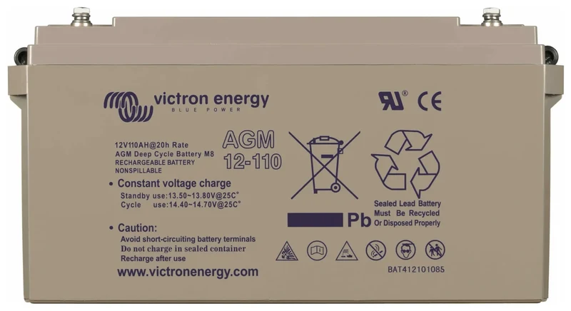 AGM Deep Cycle Batteri 12V/110Ah M8