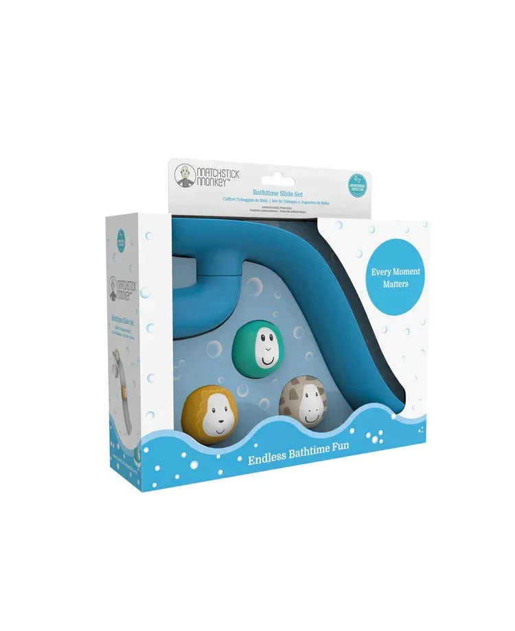 Matchstick Monkey - Blue Bathtime Slide Set