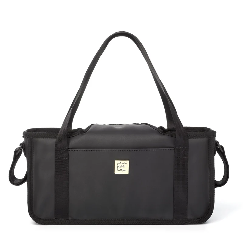 Petunia Pickle Bottom - Wander Stroller Caddy Black Matte Leatherette