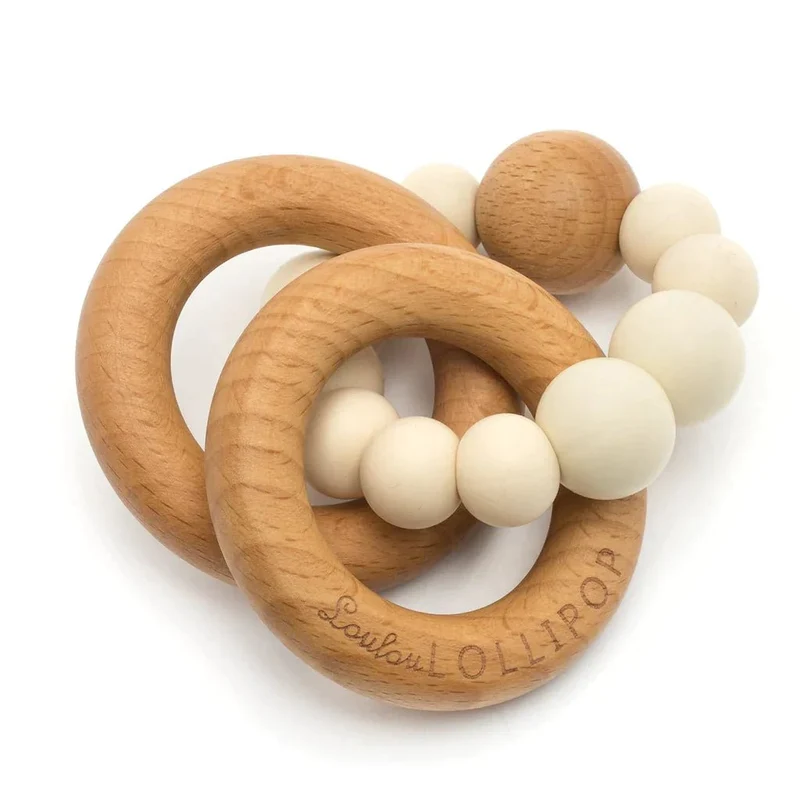LouLou Lollipop - Bubble Silicone and Wood Teether