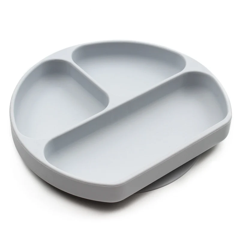 Bumkins - Silicone Grip Dish - Grey