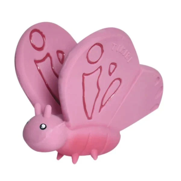 Tikiri - Butterfly Natural Rubber Teether, Rattle & Bath Toy