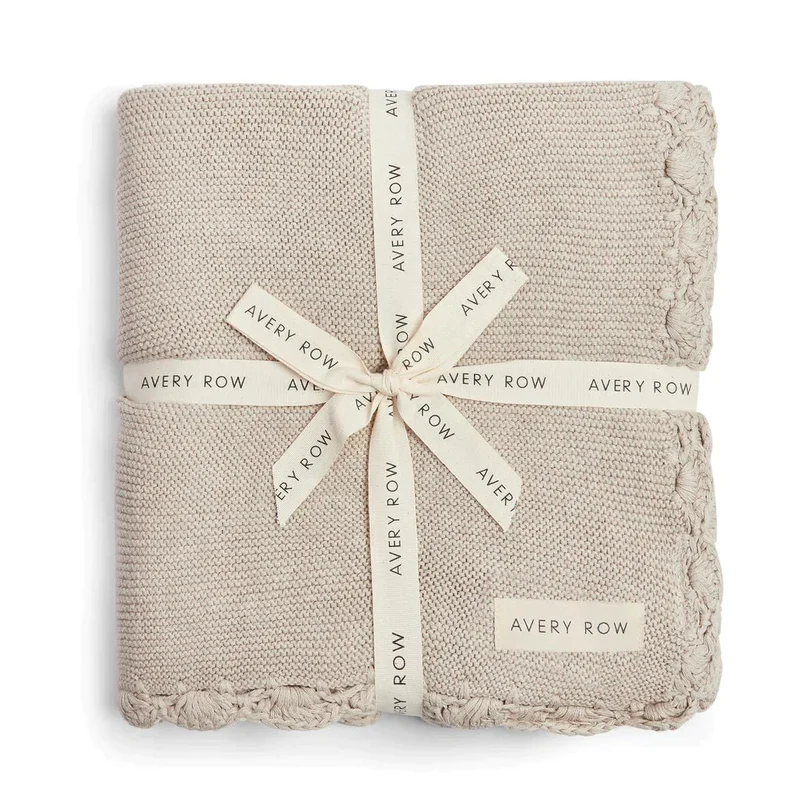 Avery Row - Scallop Knit Blanket