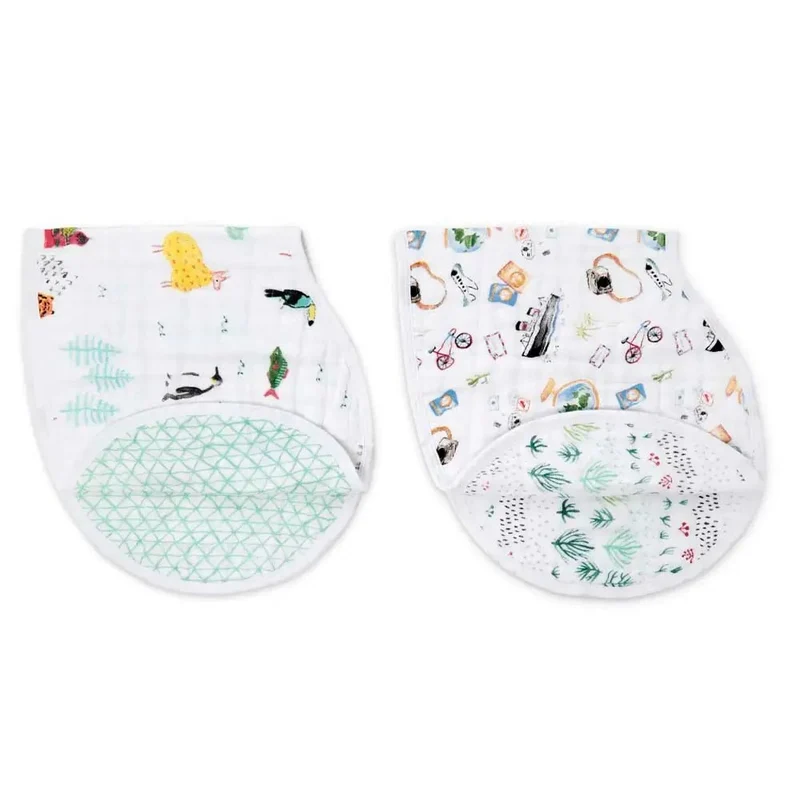 Aden and Anais - Cotton Muslin Burpy Bibs 2pk