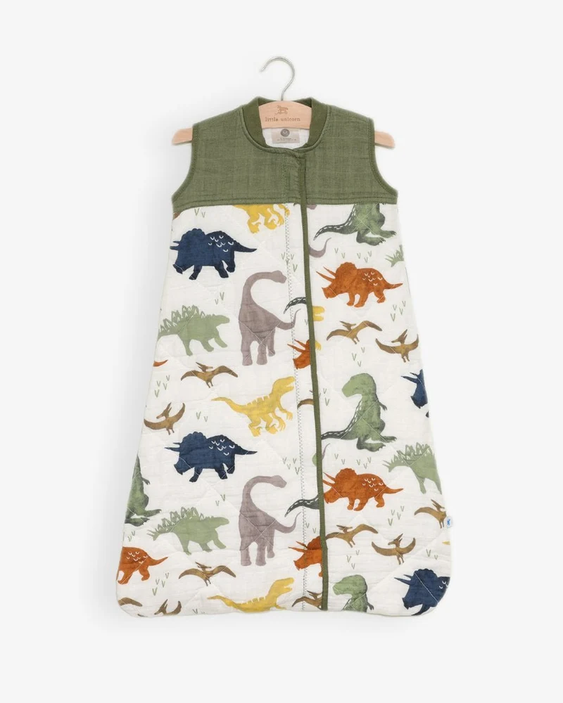 Little Unicorn - Cotton Muslin Quilted Sleep Bag Dino Friends