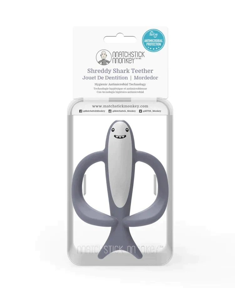 Matchstick MonkeyShreddy Shark Animal Teether