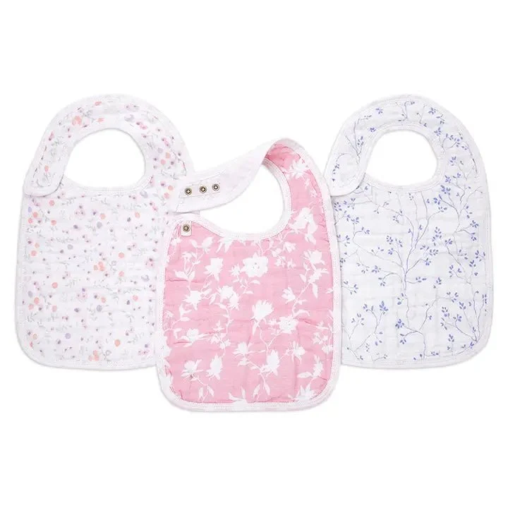 Aden and Anais - Cotton Muslin Snap Bibs 3pk