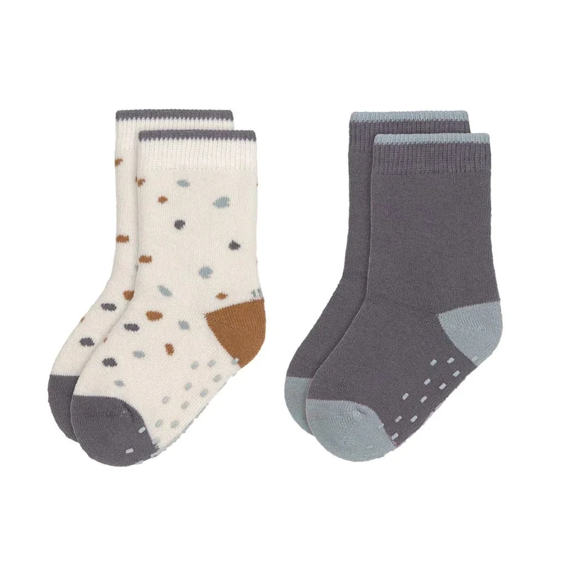 Lassig-4kids - Anti-Slip Socks 2pcs - Tiny Farmer- Blue